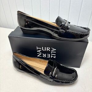 Naturalizer Gabriella Loafer 654690-J Glossy Black Loafers Size 10M   NEW